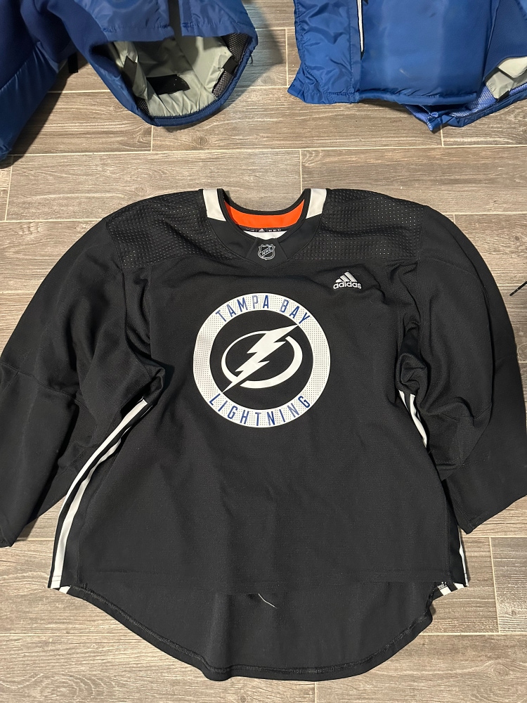 Black Goalie Cut NHL Tampa Bay Lightning Practice Jersey