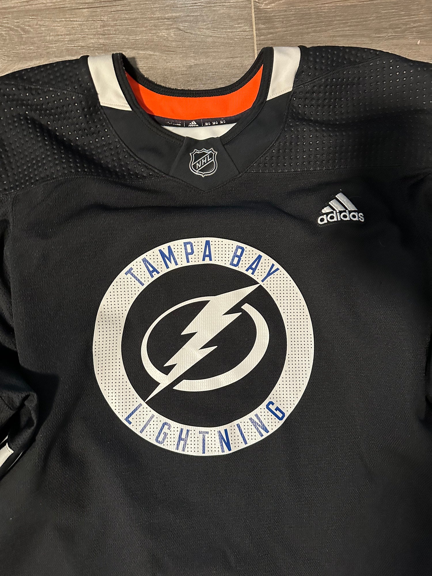 Black Goalie Cut NHL Tampa Bay Lightning Practice Jersey