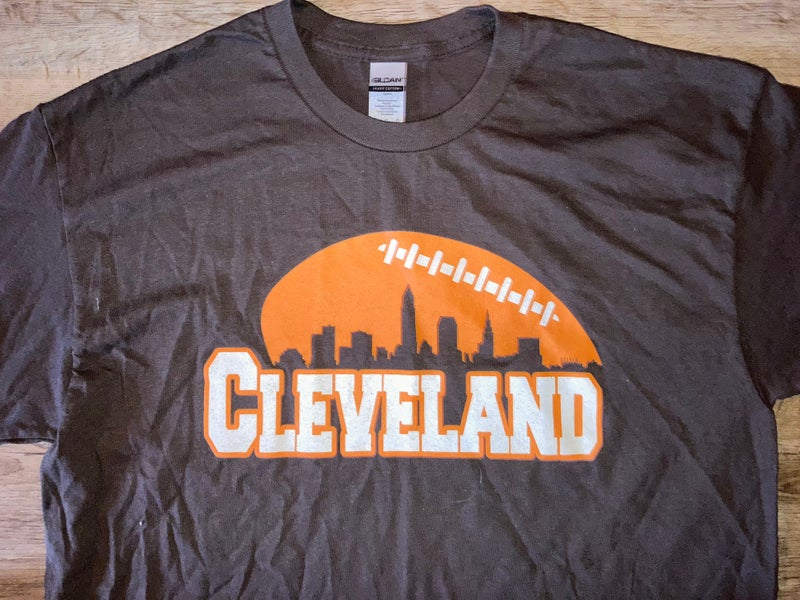 Large) New Cleveland Browns Cityscape Shirt