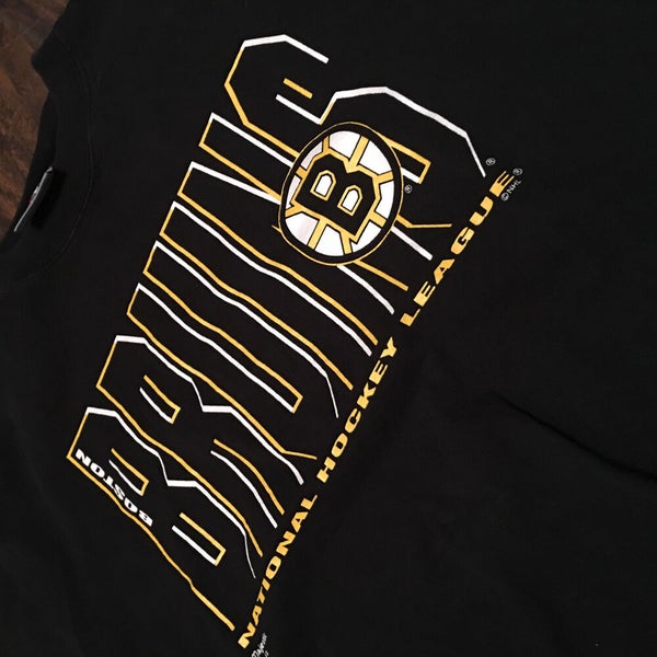 Vintage Reebok Boston Bruins NHL CCM Hoodie Embroidered Jersey Mens XL  Black