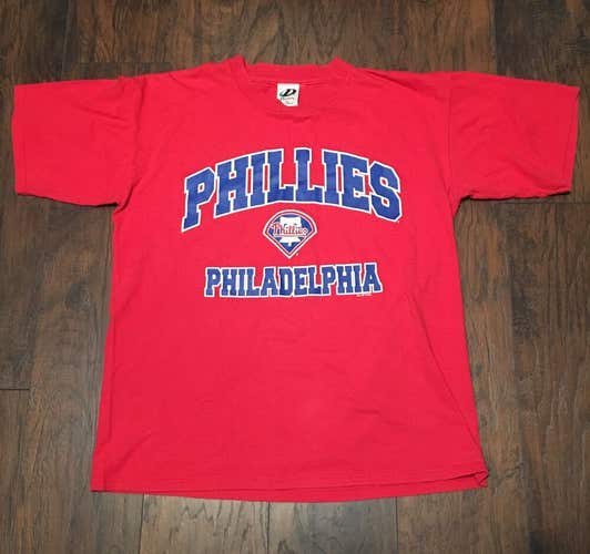 Philadelphia Phillies MLB Baseball Vintage 2001 Dynasty Logo Tee Shirt Sz XL