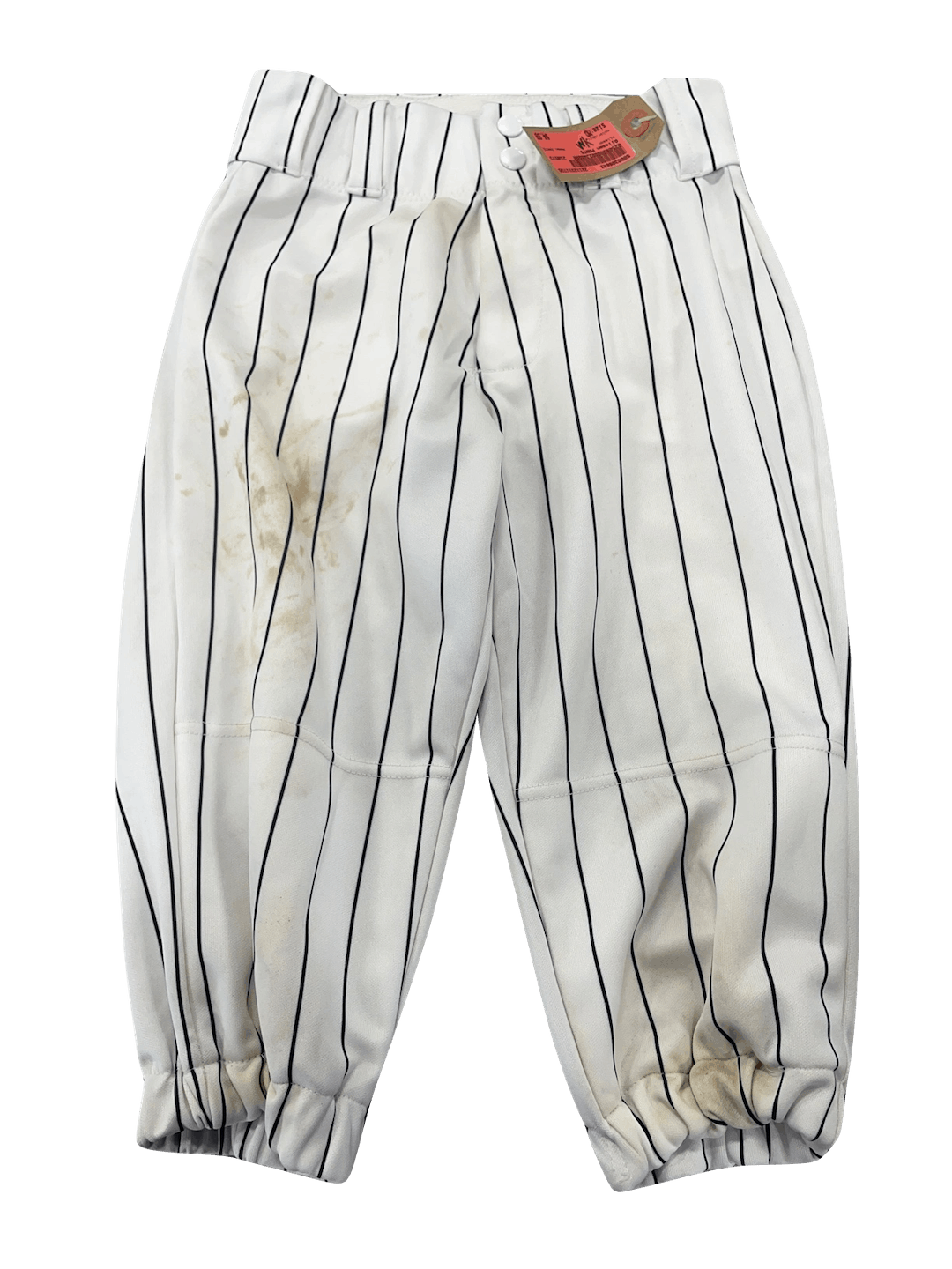 Used Alleson YOUTH MED RED STRIPED CUFFED BB PANTS MD Baseball and Softball  Bottoms Baseball and Softball Bottoms