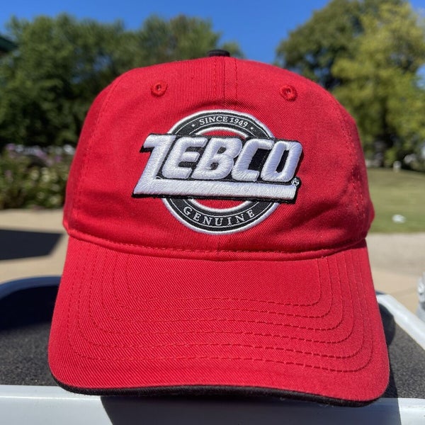 ZEBCO Fishing Reels Since 1949 Red & White Fishing Hat Cap Brand