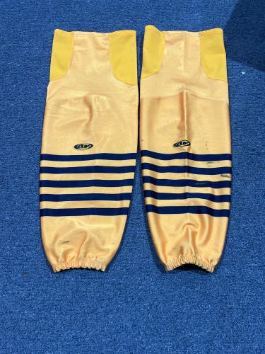 Game Used Yellow Athletic Knit (AK) Pro Stock Socks Norfolk Admirals NO SIZE 30”