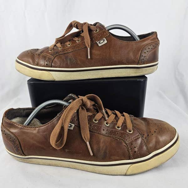 Ugg Mens Roxford Bomber Brown Leather Oxford Shearing Lined  display picture 1