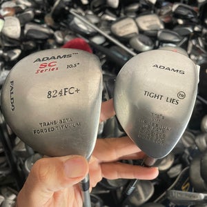 adams golf driver and wood / right handed / graphite shafts