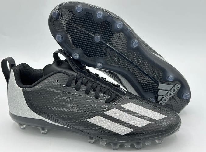 Size 11.5 Men’s adidas adizero Spark Black Silver Metallic Football Cleat