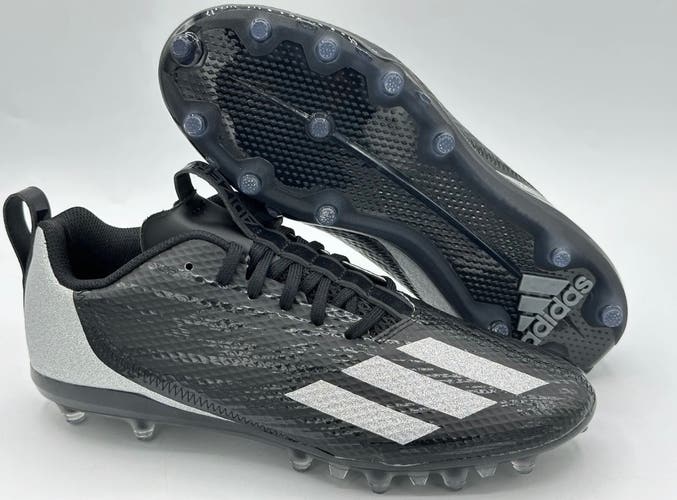 Size 12 Men’s adidas adizero Spark Black Silver Metallic Football Cleat