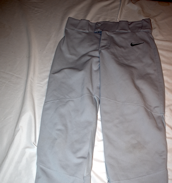 Nike Team Engineered Vapor Select Baseball Pants, Gray, Youth Large