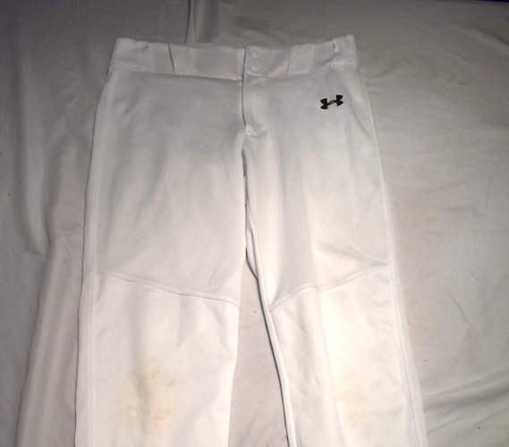 Under Armour Boys Utility Relaxed Closed Baseball Pants, White, Youth XL