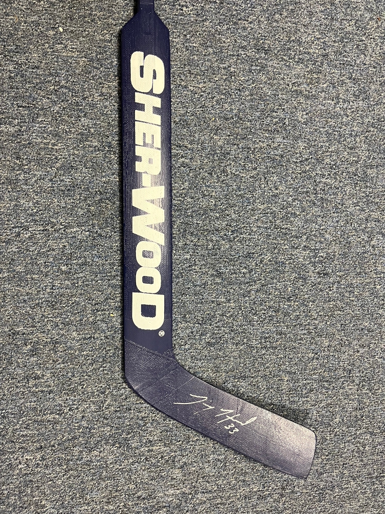 Signed Sherwood goalie hockey stick