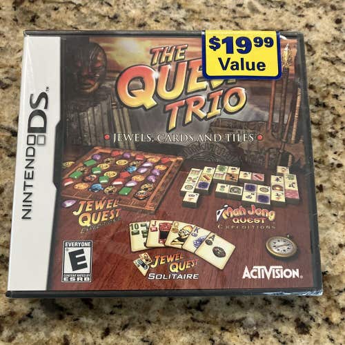 Quest Trio: Jewels, Cards and Tiles (Nintendo DS, 2008) - Unopened