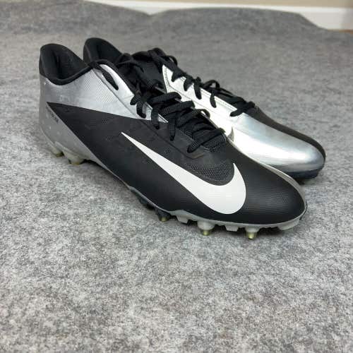 Nike Mens Football Cleats 14 Black Silver Shoe Lacrosse Vapor Talon Elite Low A7