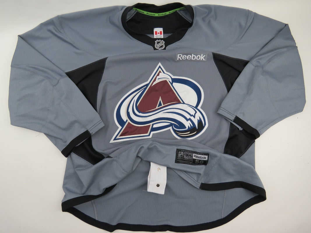 Practice Worn Reebok Colorado Avalanche NHL Pro Stock Hockey Jersey Size 58 Gray