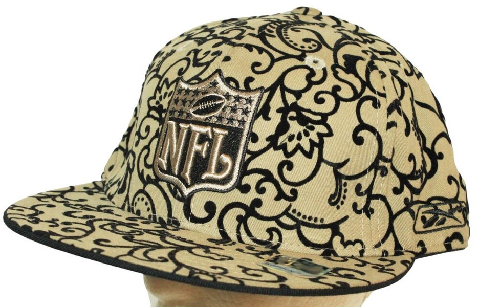 Vintage NFL Football Logo Reebok Paisley Design Hat - Flat Bill Fitted Fitted Cap - Choose Your Size