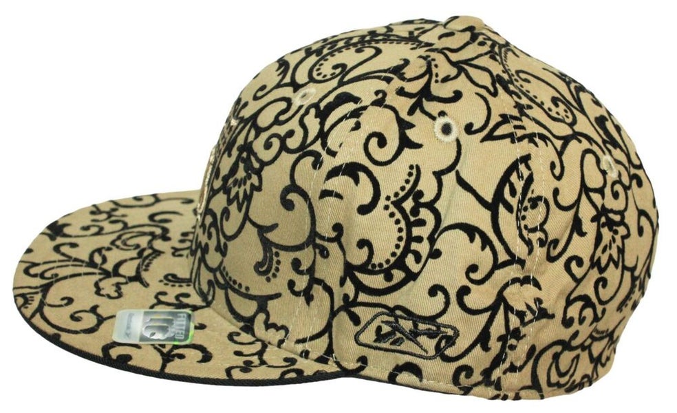 Vintage NFL Football Logo Reebok Paisley Design Hat - Flat Bill Fitted Fitted Cap - Choose Your Size