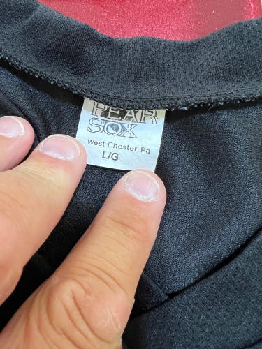 Black Used Large Ice Hockey Practice Jersey