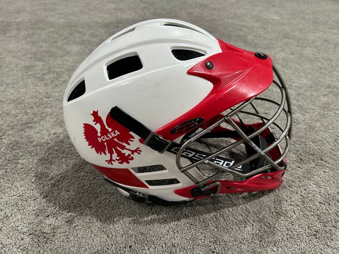Team Polska Cascade CPX Titanium Lacrosse Helmet