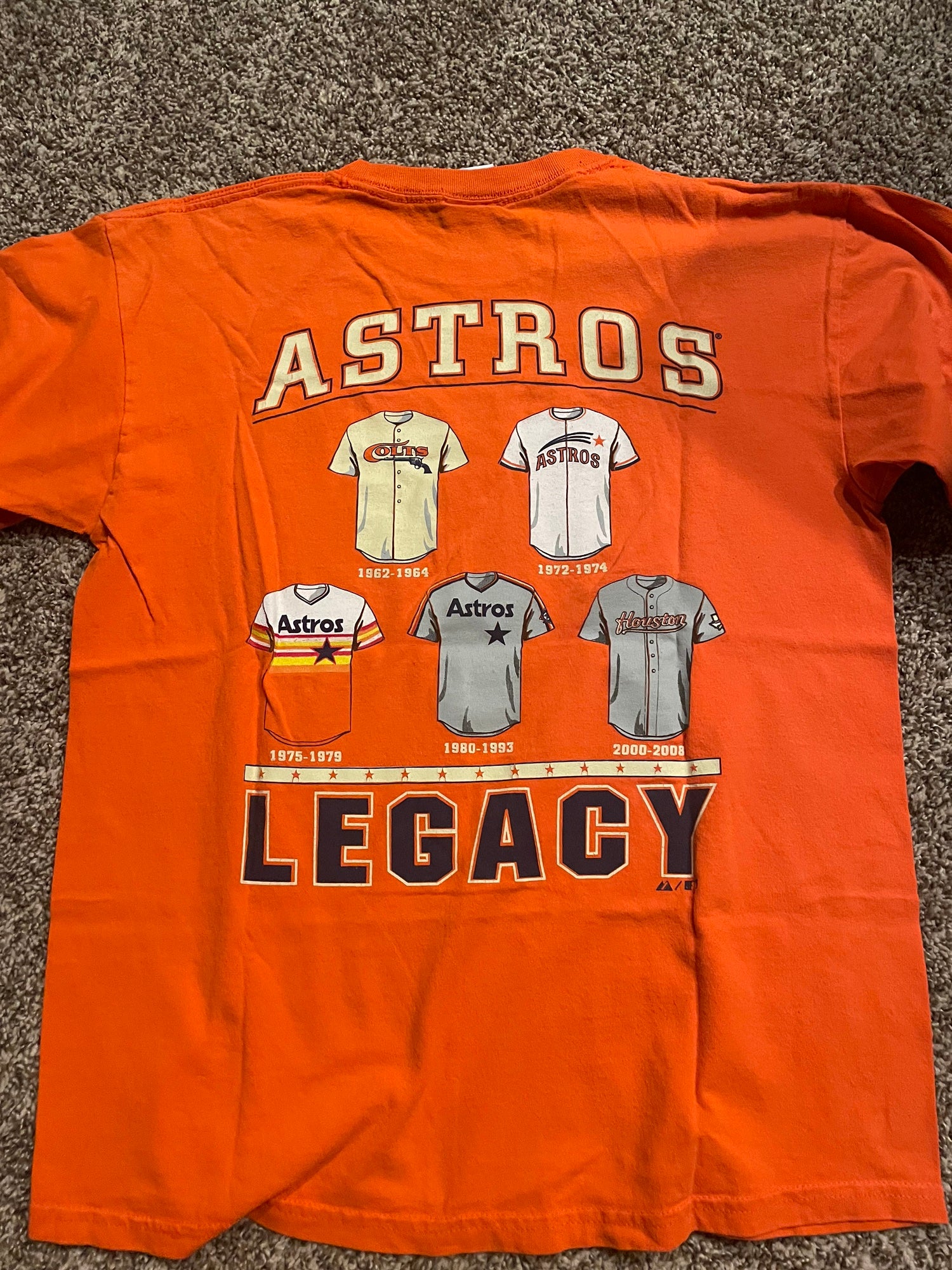 HOUSTON ASTROS 1980's Majestic Throwback Home Jersey Customized