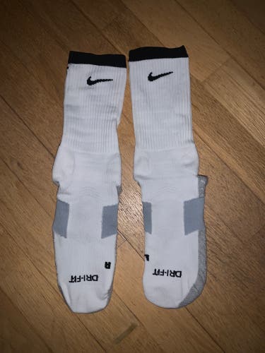White Used Large Nike Socks