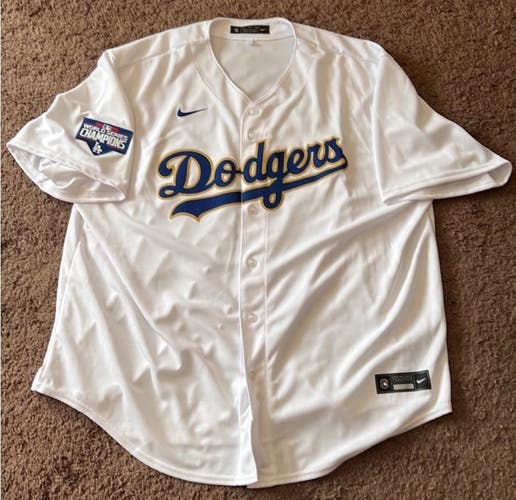 Nike MLB Los Angeles Dodgers “2020 World Series Champions” Gold Jersey Size 3XL