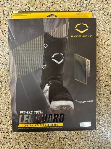 Brand New In box! EvoShield Youth Pro-SRZ Batter’s Leg Guard, Black, youth size (one size)