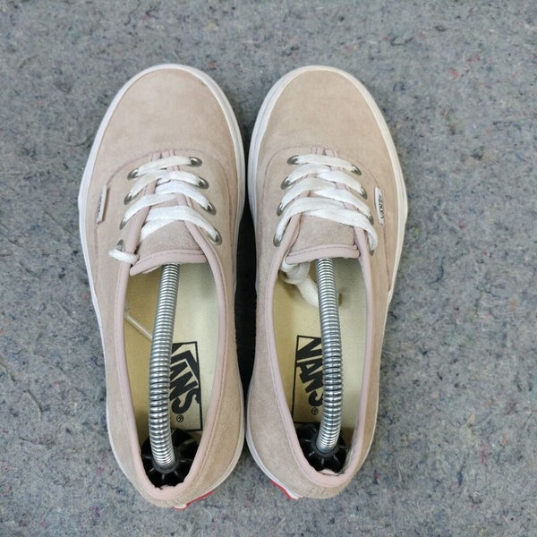 Vans Authentic Mens Pro Shoes Skate Trainers Beige Brown White