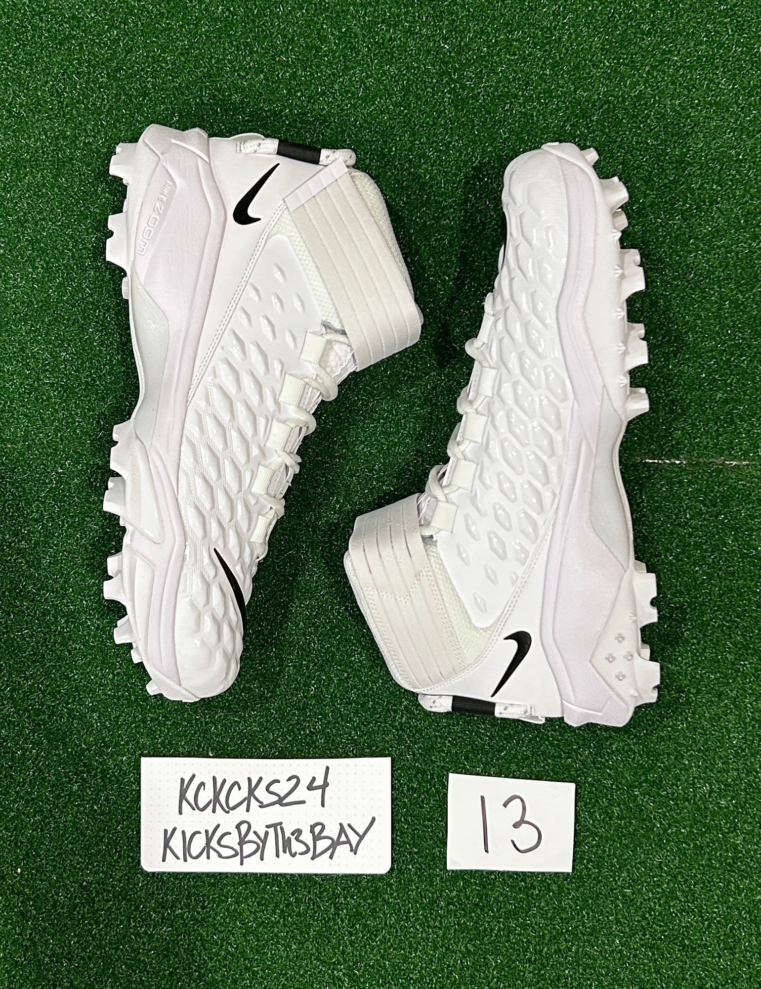 Nike Force Savage Pro 2 Shark White Football Cleats Mens 