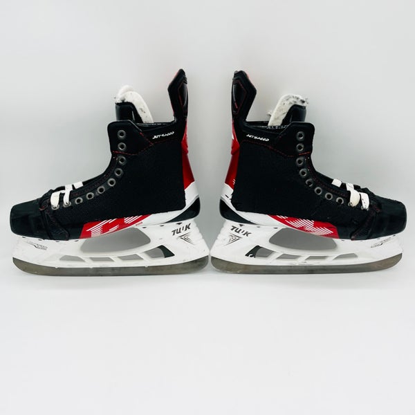 CCM Jetspeed FT4 Pro Hockey Skates-7 1/2-Tydan Black Steel-272 Tuuks