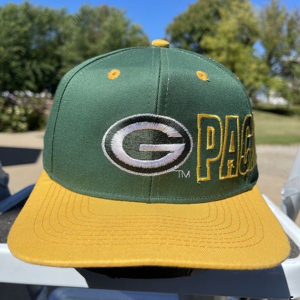 Vintage 90s Green Bay Packers Hat Team NFL Drew Pearson Spellout