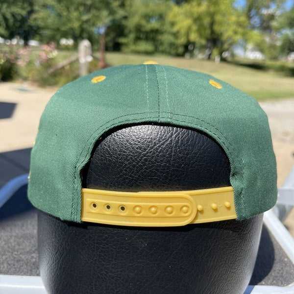 Vintage Logo 7 Green Bay Packers NFL Plain Logo Snapback Hat Cap Green  Yellow |