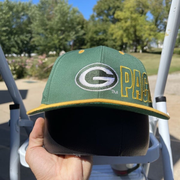 Vintage 90s Green Bay Packers Hat Team NFL Drew Pearson Spellout