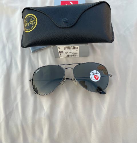 Polarized lenses aviator black frame sunglasses