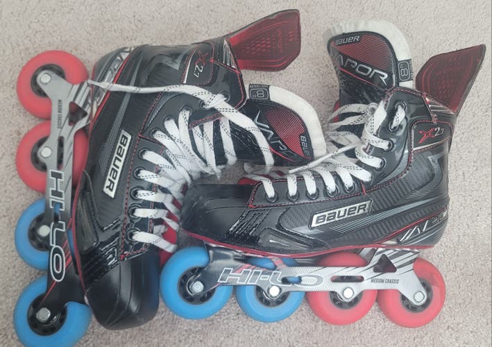 Used Bauer Vapor X2.7 Inline Skates Regular Width Size 8