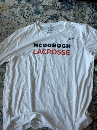 White New XL Nike Shirt McDonough Lacrosse