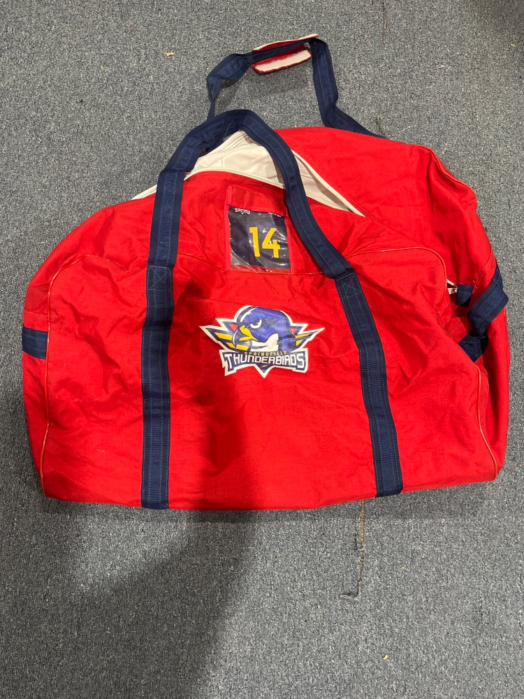 Used Red Warrior Springfield Thunderbirds Pro Stock Player Carry Hockey Bag #14