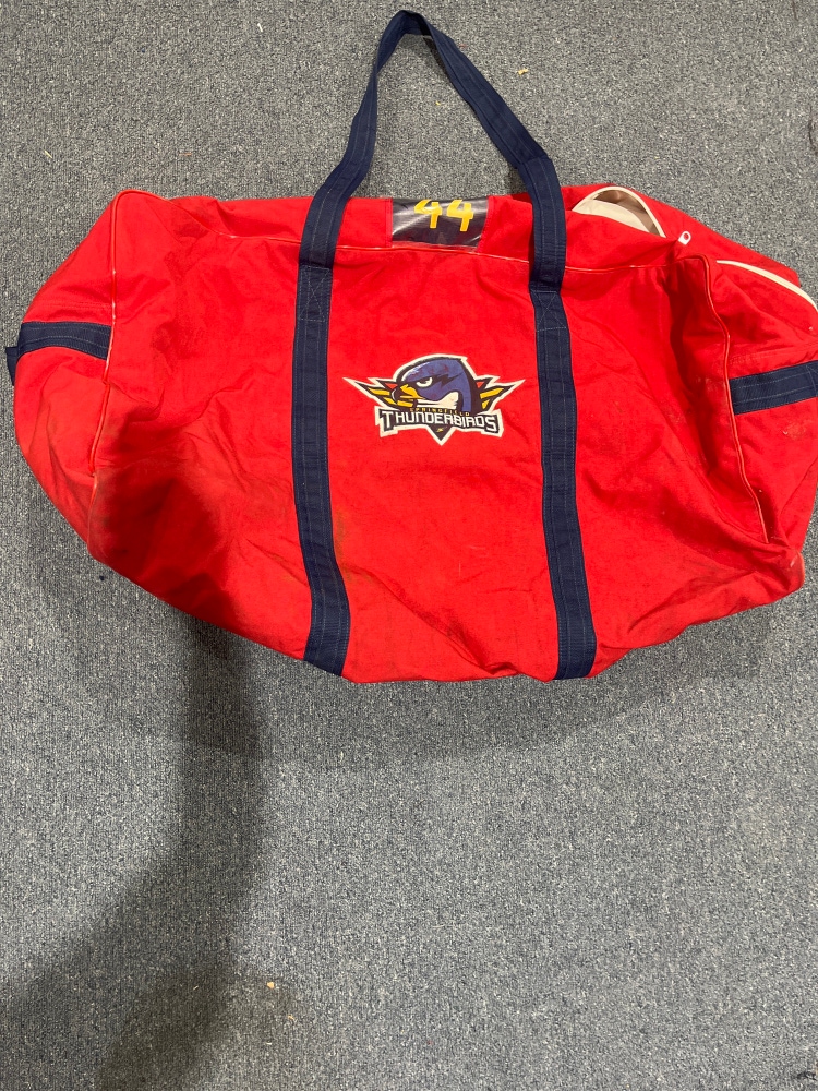 Used Red Warrior Springfield Thunderbirds Pro Stock Player Carry Hockey Bag #44