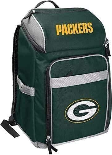 Rawlings | NFL Soft-Sided Backpack Cooler | 32-Can Capacity | Green Bay Packers