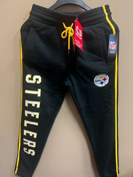 Men's Nike NFL On Field Apparel Pittsburgh Steelers Sweatpants Size Large  Black