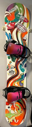 Women's  Roxy With Bindings Medium Flex Directional Twin Ally Snowboard