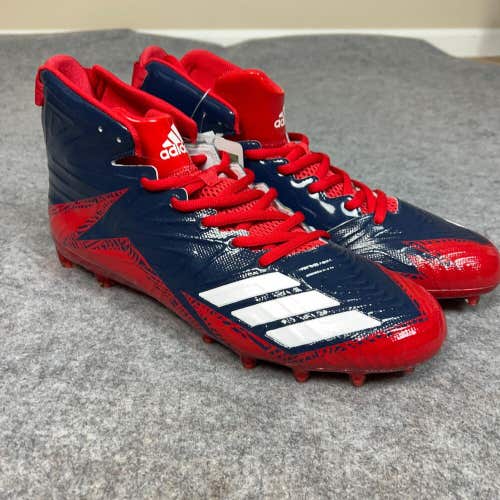 Adidas Mens Football Cleats 14 Navy Red Shoe Lacrosse AS Freak X Carbon Mid V2
