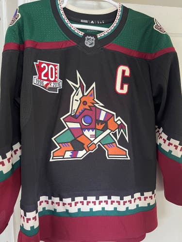 Arizona Coyotes NHL Adidas "Indo" Shane Doan 20th Ann, 100th Ann, Capt. Triple Patched jersey