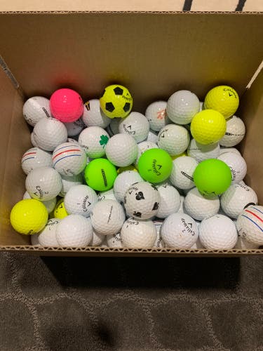 Used Callaway 100 Pack Mixed Balls FREE Shipping!!!