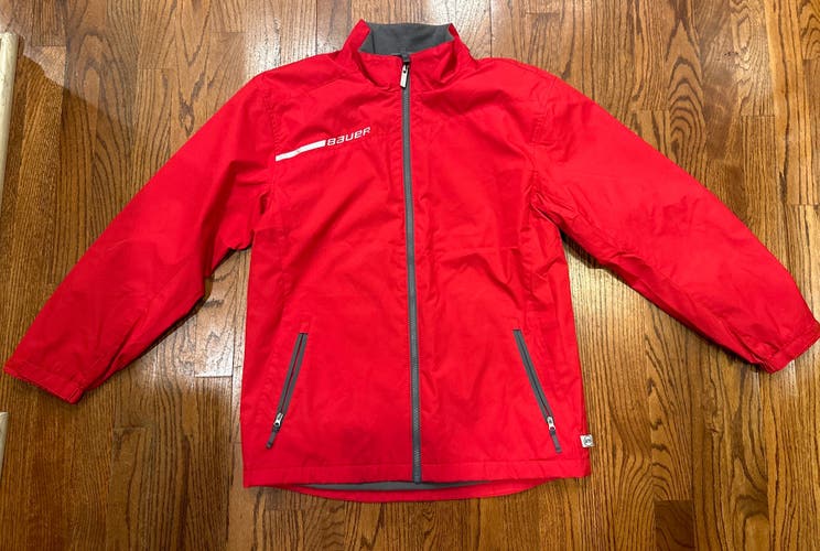 Bauer Team Jacket Youth large Red Mesh Lining-No Team Logo