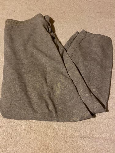 Hanes Premium Sweatpants Adult Medium Gray Paint Stained