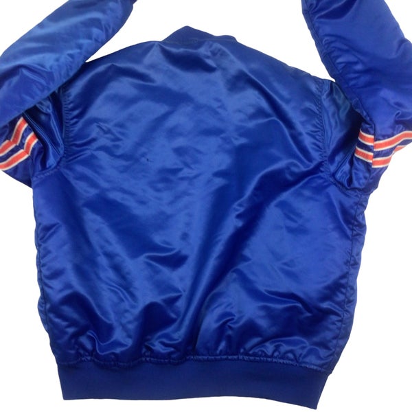 STARTER, Jackets & Coats, Vintage 9s Denver Broncos Starter Bomber Jacket  Blue Nfl Pro Line Made In Usa