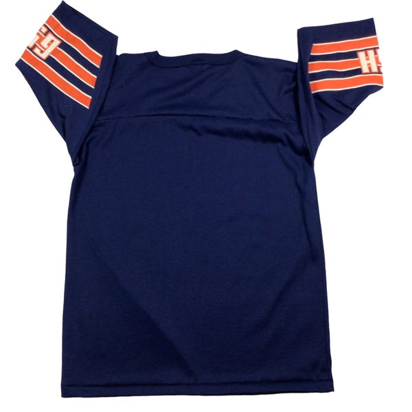 Chicago Bears Mitchell & Ness Pre-Game Short Sleeve Pullover Hoodie - Navy