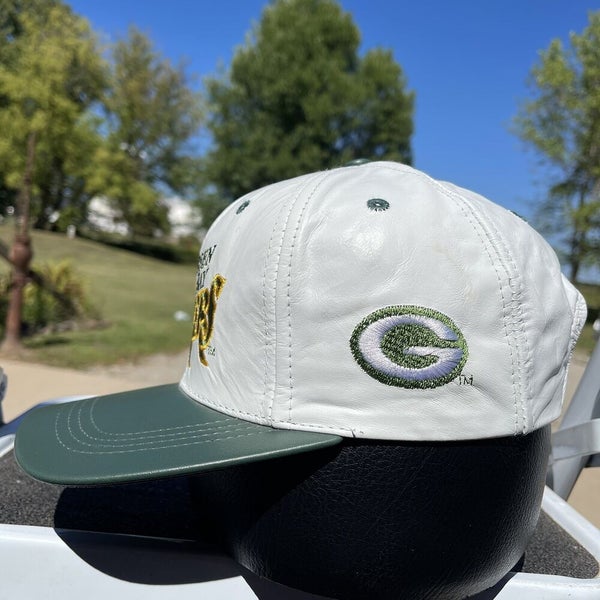 Vintage 90s Green Bay Packers Leather Snapback Hat Cap by Modern USA Made  NFL | SidelineSwap