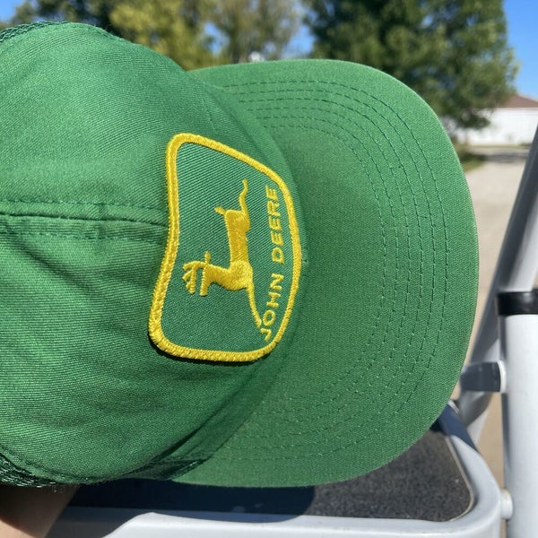 Vintage John Deere Patch Hat Snapback Mesh K-Products Trucker Cap