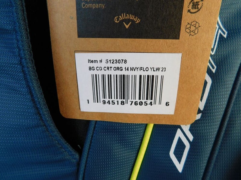 Callaway 2023 ORG 14-Way Cart Golf Bag - Navy/Yellow - NEW